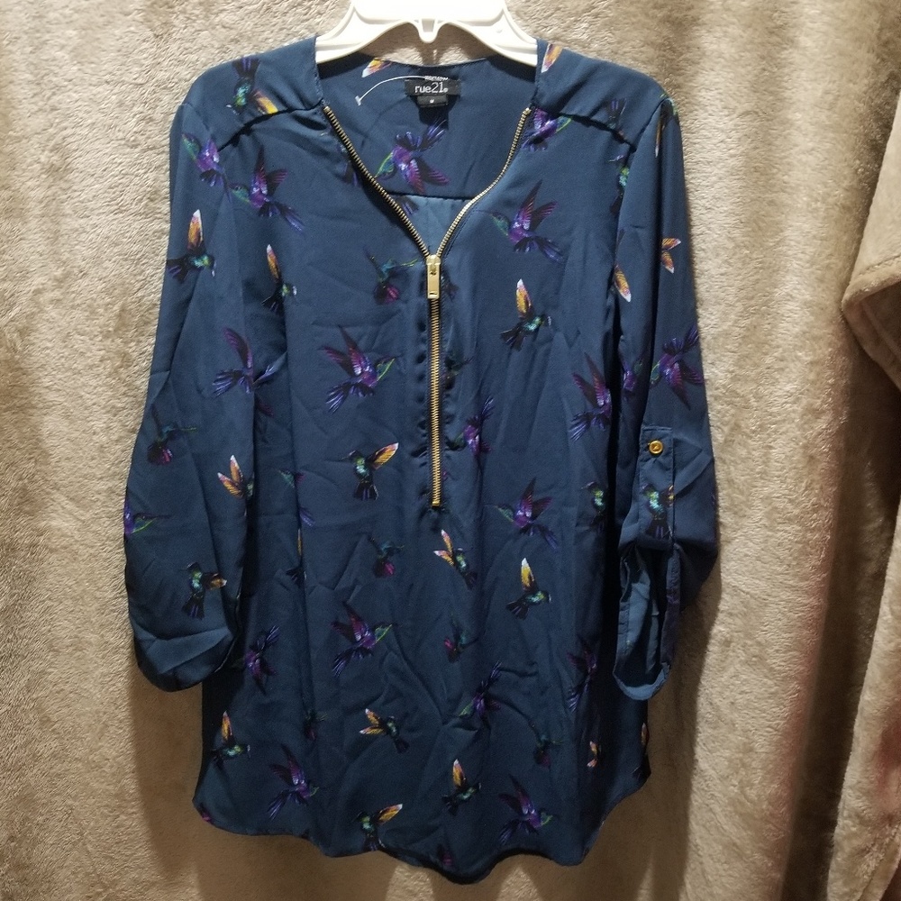 Womens zippered Dress blouse